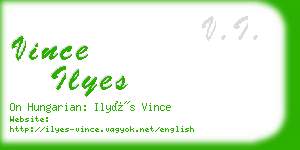 vince ilyes business card